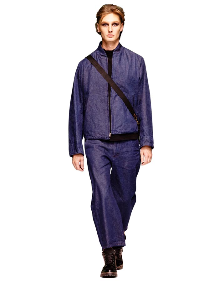 denim bomber jacket with zipper