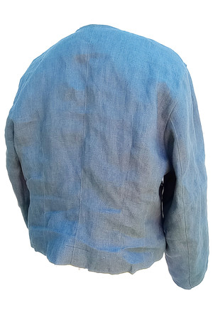Bakker Brown linen cardigan jacket back view