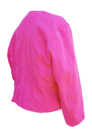 Bakker Brown hot pink denim cardigan jacket back