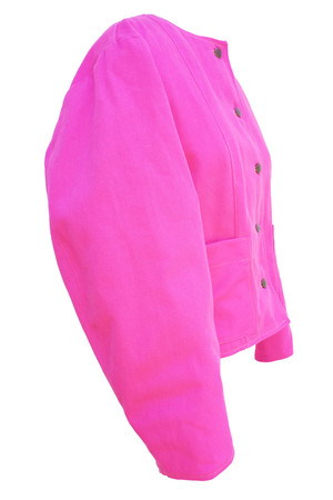 Bakker Brown hot pink denim cardigan jacket side