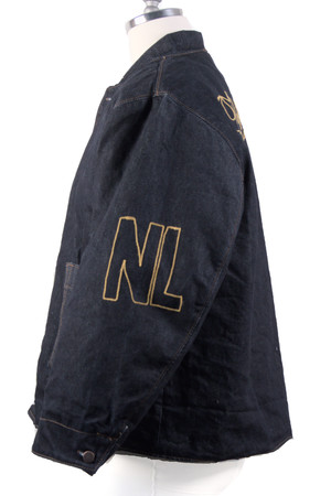 Souvenir jacket in denim with NL embroidery on upper sleeve Souvenir jacket in denim with NL embroidery on upper sleeve