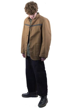 Bakker Brown mens commuter jacket with a black trousers and a button-up shirt
