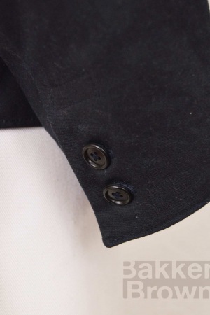 Bakker Brown waxed cotton jacket sleeve detail with 2 button cuff
