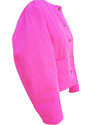 Bakker Brown hot pink denim cardigan jacket side