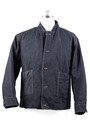 Souvenir jacket in denim front view 5 button 2 pockets