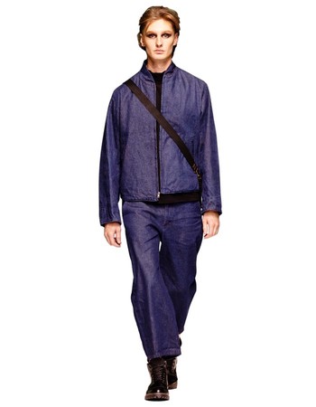 denim bomber jacket with zipper