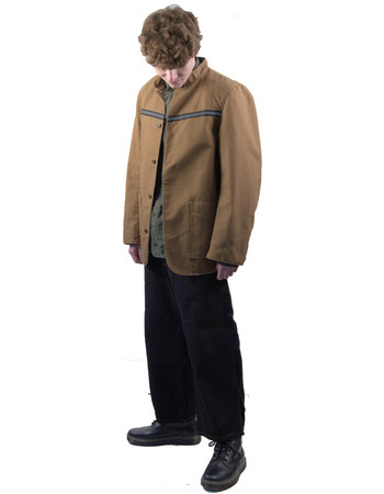 Bakker Brown mens commuter jacket with a black trousers and a button-up shirt